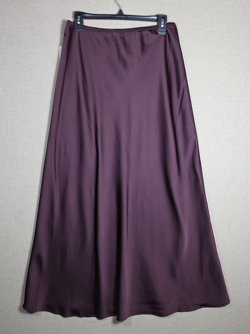 Classic A-Line Satin Maxi Slip Skirt in Plum Womens Various Sizes NWT A New Day